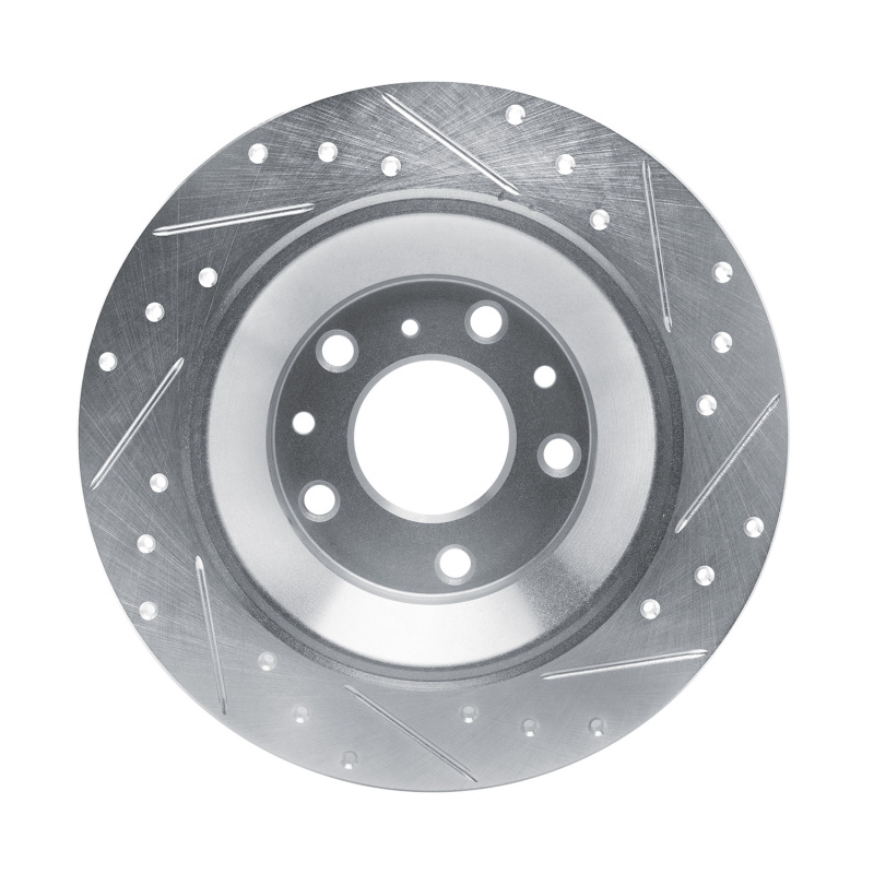 Mazda CX-30 Brake Rotor (1) - Rear Left - R1 Concepts - Drilled & Slotted - Silver - `13-`25